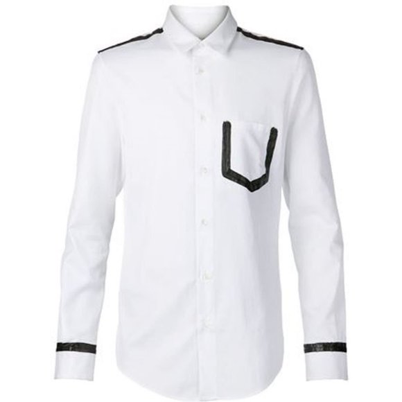 MAISON MARTIN MARGIELA Paris PAINTED POCKET White Detail DRESS SHIRT Italy 48 - Picture 5 of 5